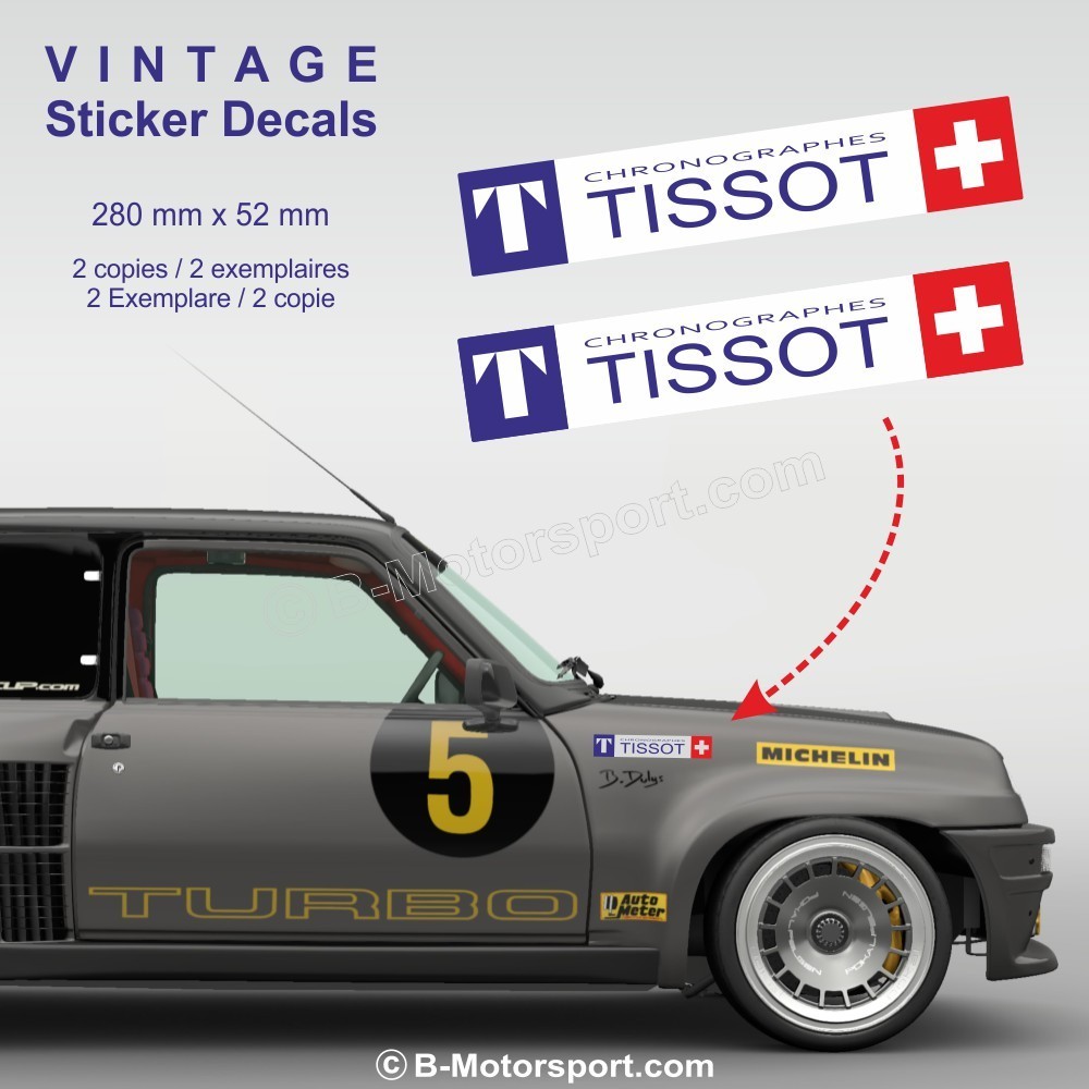 Tissot - Lot de 2 autocollants vintage