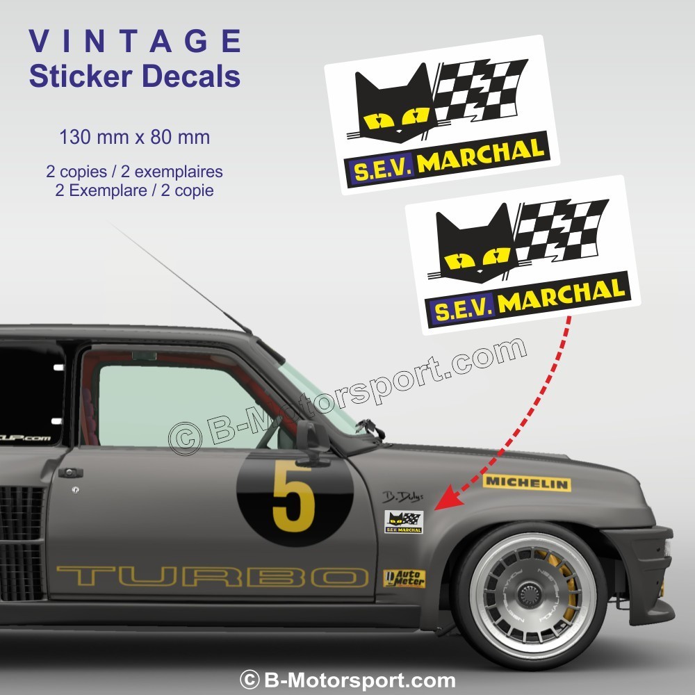 Marchal – Set di 2 adesivi vintage