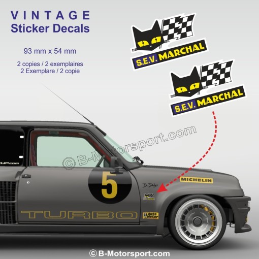 S.E.V. Marchal – Set of 2 vintage stickers