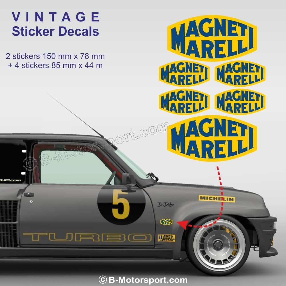 Magneti Marelli design 4 - Set mit 6 Vintage-Aufklebern
