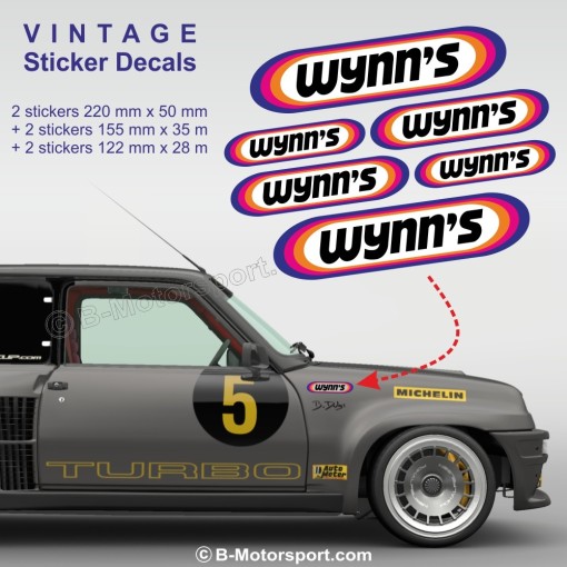 WYNN'S - Set of 6 vintage stickers