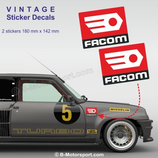 FACOM - Set of 2 vintage stickers