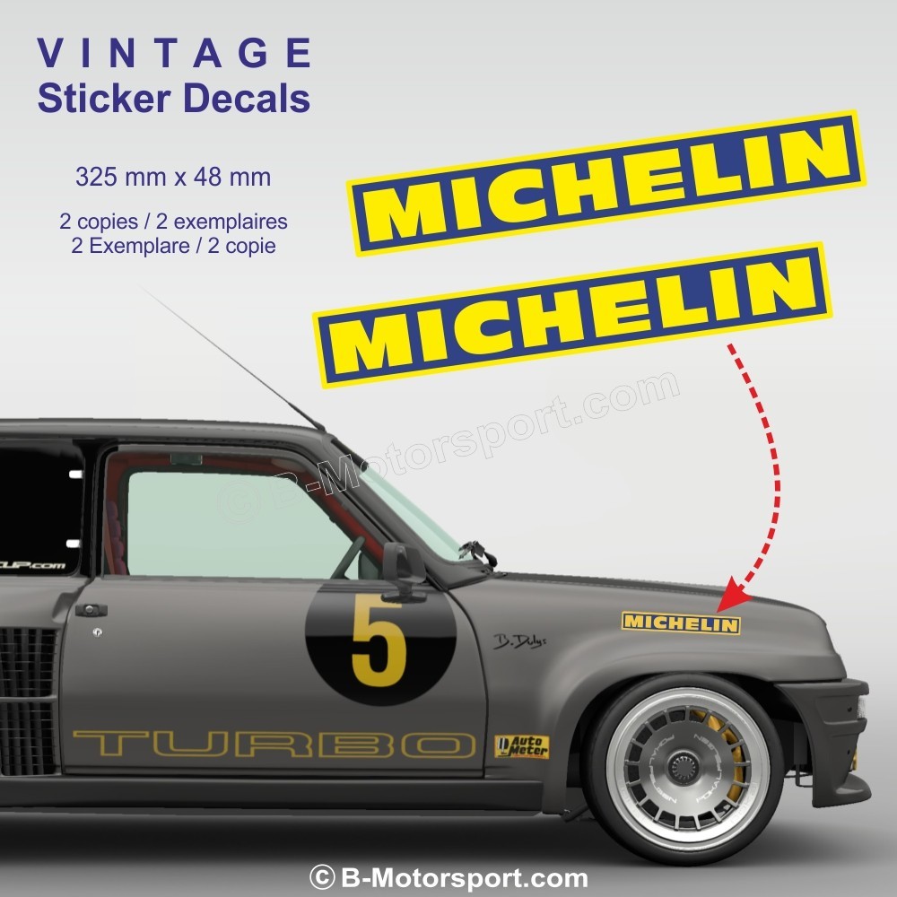 MICHELIN - Set of 2 vintage rally stickers