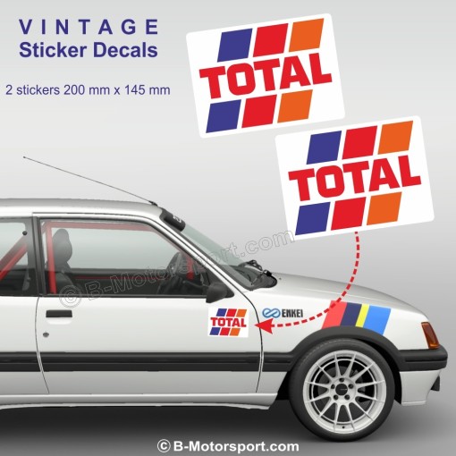 TOTAL - Set mit 2 Rennen-Aufklebern