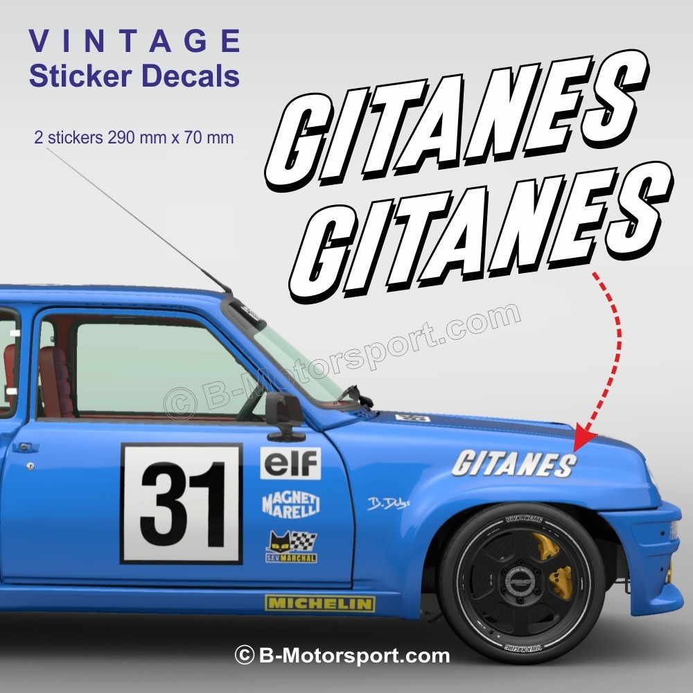 GITANES - Set di 2 adesivi Vintage