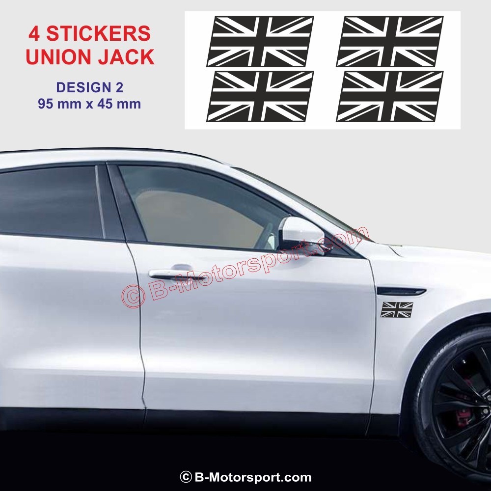 UNION JACK - 4 aufkleber für JAGUAR - Design 2