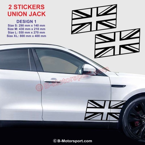 UNION JACK - 2 aufkleber für JAGUAR - Design 1