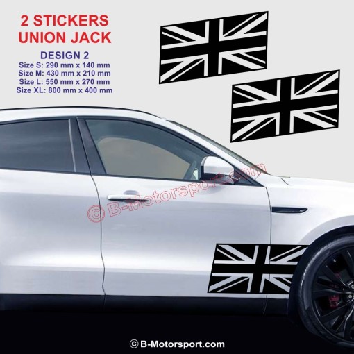 UNION JACK - 2 aufkleber für JAGUAR - Design 2