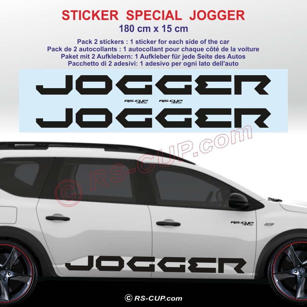 JOGGER - 2 adesivi laterali per minigonne Dacia - Design 1