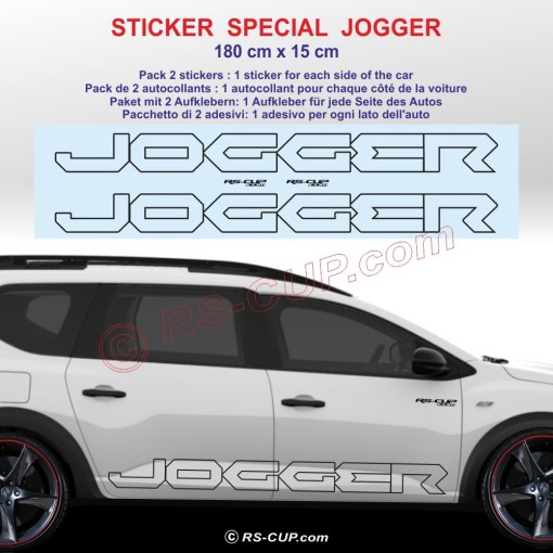 JOGGER - Pack de 2 stickers bas de caisse pour Dacia - Design 2