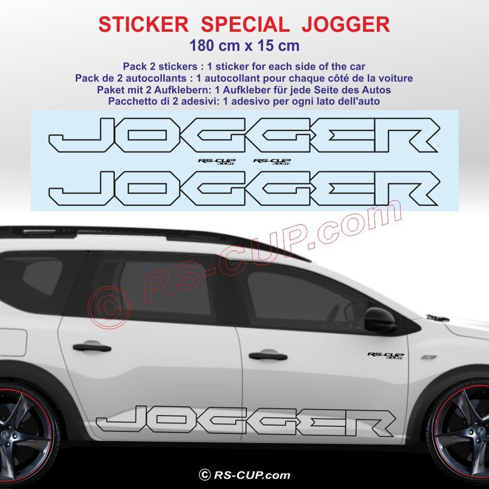 JOGGER - 2 Seitenstreifen Aufbleber für Dacia Jogger - Design 2
