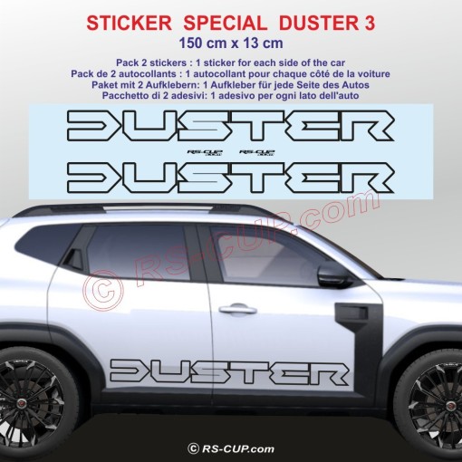 DUSTER 3 - 2 adesivi laterali per minigonne Dacia - Design 2