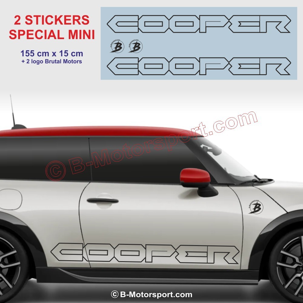 COOPER - 2 adesivi laterali per minigonne Dacia - Design 2