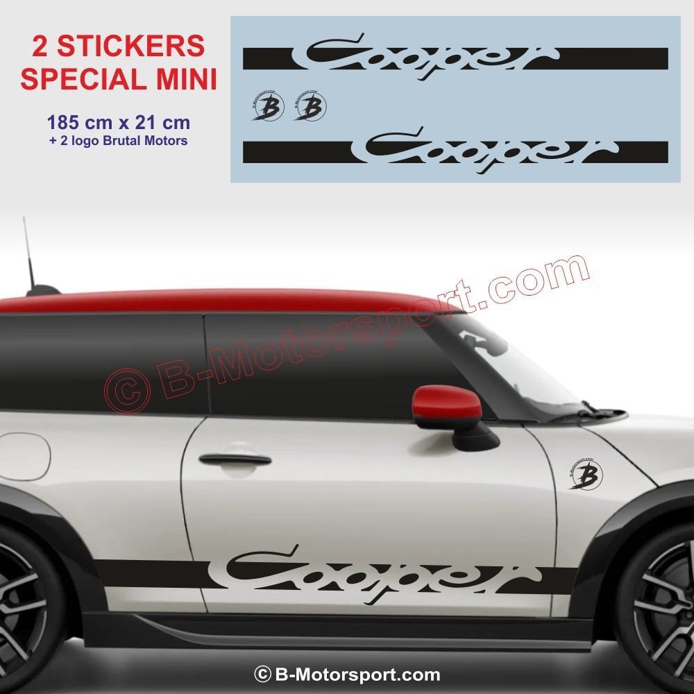 COOPER - 2 adesivi laterali per minigonne MINI - Design 5