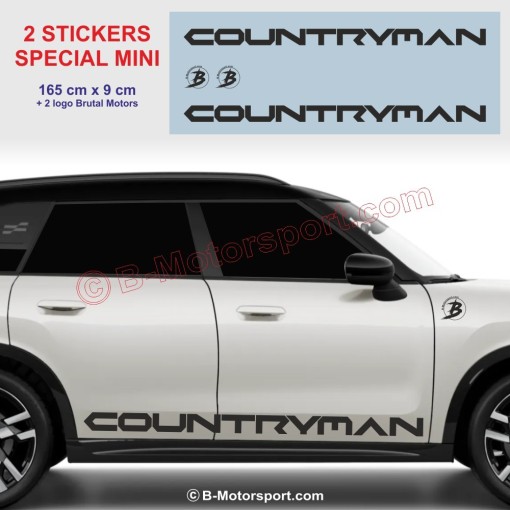 COUNTRYMAN - 2 adesivi laterali per minigonne MINI - Design 1