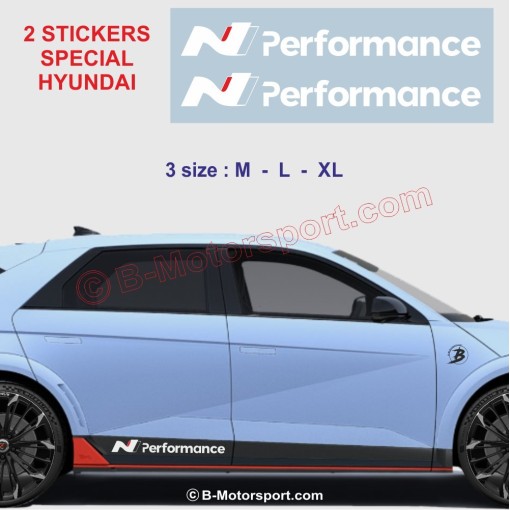 HYUNDAI N PERFORMANCE Strisce Racing - 2 adesivi per minigonne laterali
