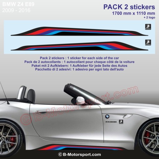 BMW Z3 Z4 170cm sticker for side skirts with M-Power colors