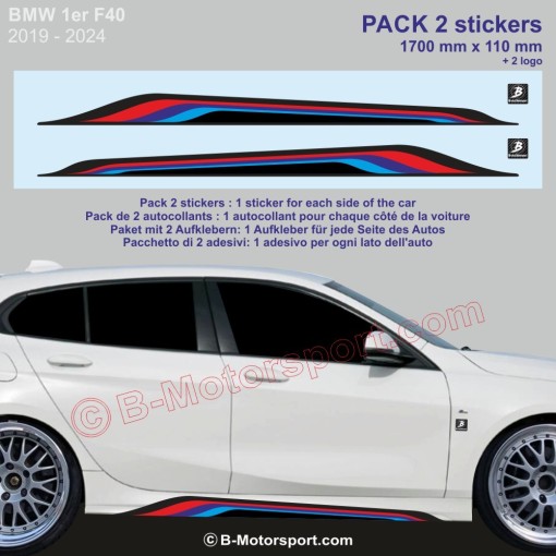 BMW série 1 sticker pour bas de caisse coloris M-Power