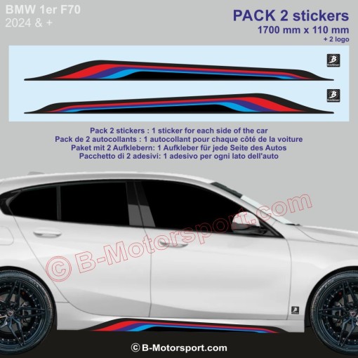 BMW série 1 sticker pour bas de caisse coloris M-Power