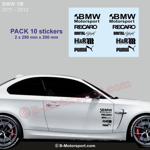BMW Série 1 - Pack 10 stickers logo racing