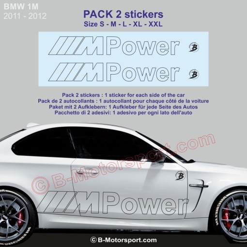 M-POWER outline BMW série 1 - Pack 2 autocollant bas de caisse