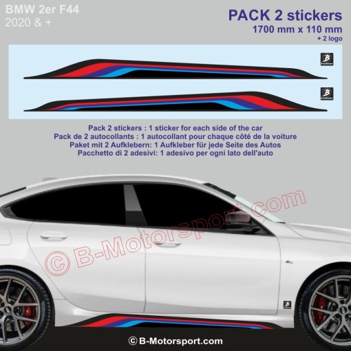 BMW series 2 - Sticker for side skirts with M-Power colors