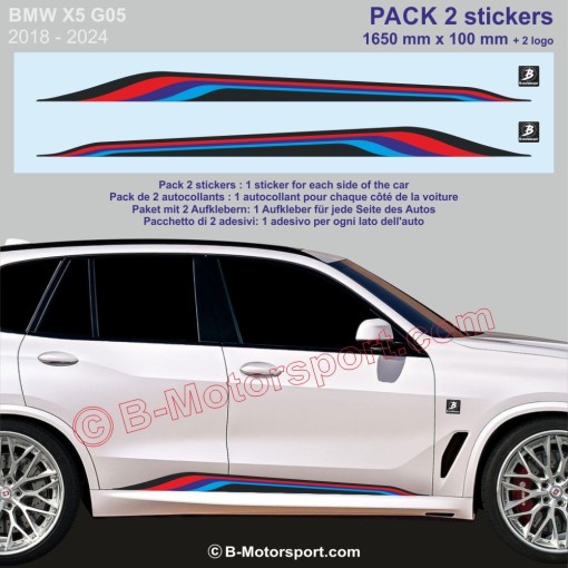 BMW X5 - Sticker for side skirts with M-Power colors