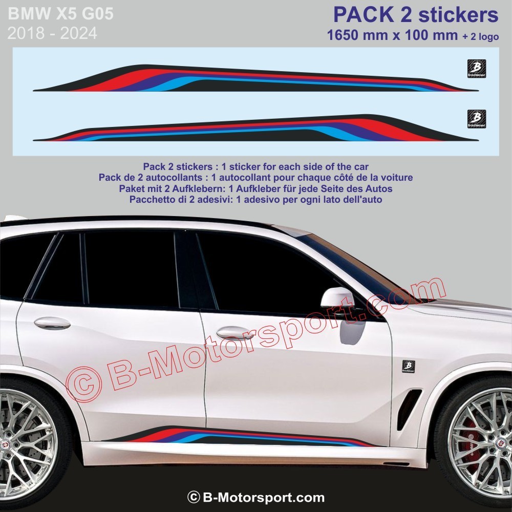BMW X5 - Sticker for side skirts with M-Power colors