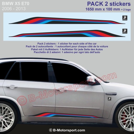 BMW X5 - Sticker for side skirts with M-Power colors