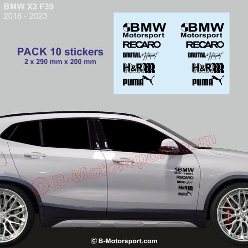 BMW X2 - Pack of 10 racing logo stickers