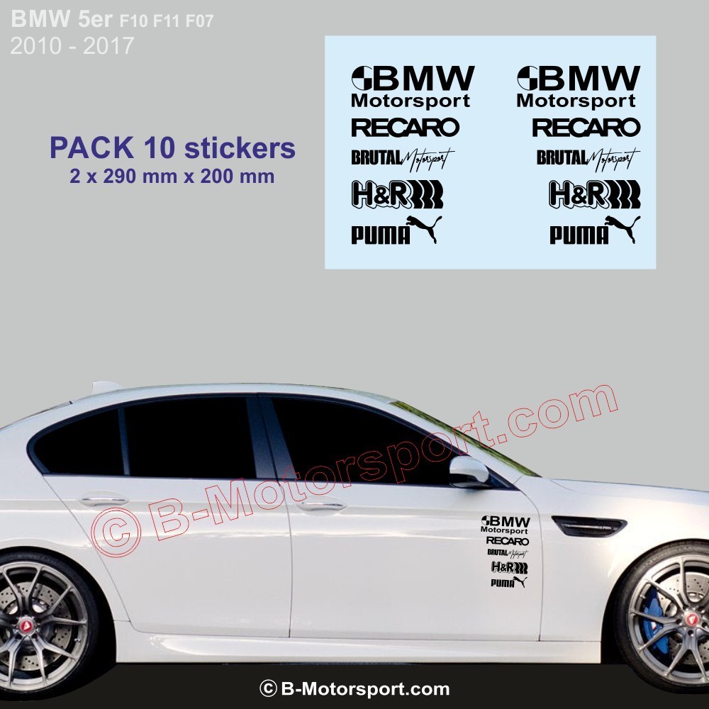 BMW Série 5 - Pack 10 stickers logo racing