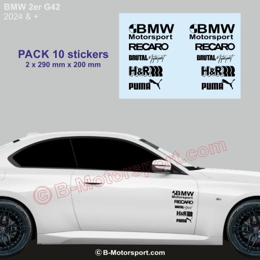 2 Serie BMW - Pack of 10 racing logo stickers