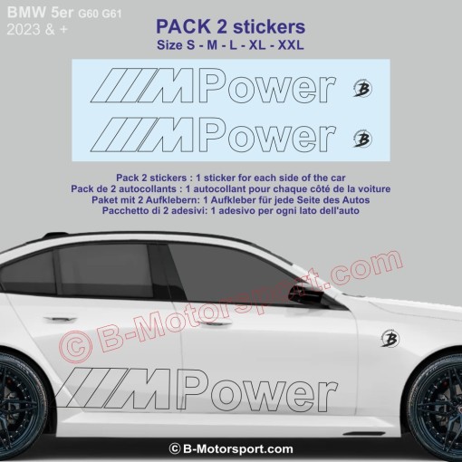 M-POWER outline BMW série 5 - Pack 2 autocollant bas de caisse