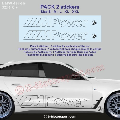 M-POWER outline BMW série 4 - Pack 2 autocollant bas de caisse