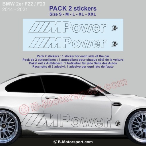 M-POWER outline BMW série 2 - Pack 2 autocollant bas de caisse
