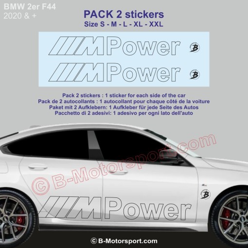 M-POWER outline BMW série 2 - Pack 2 autocollant bas de caisse