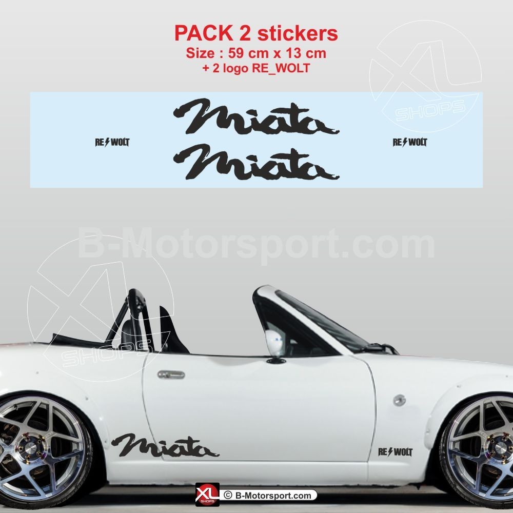 Mazda MX-5 Miata 35x150mm Decal Sticker - For NA, NB, NC, ND - Multiple Colors & Editions