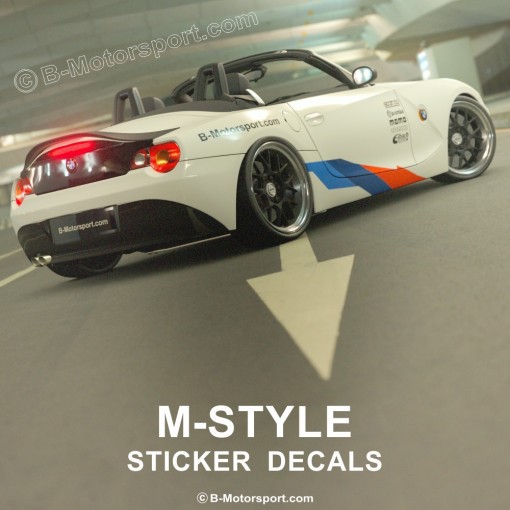 M-STYLE - Kit autocollant - 2 stickers coloris M-Power compatible toutes BMW