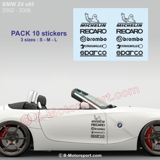 10er Pack Racing-Logo-Aufkleber für alle BMW