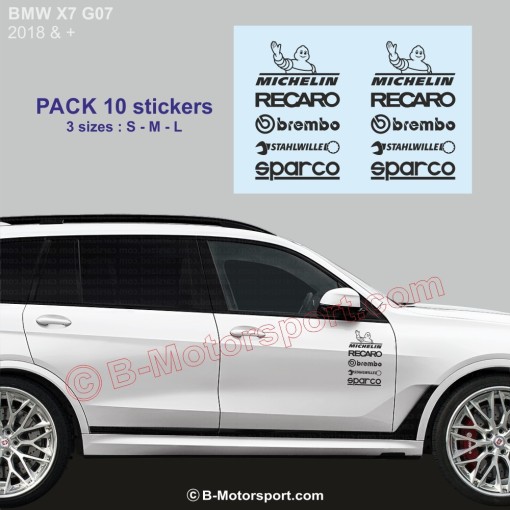 10er Pack Racing-Logo-Aufkleber für alle BMW