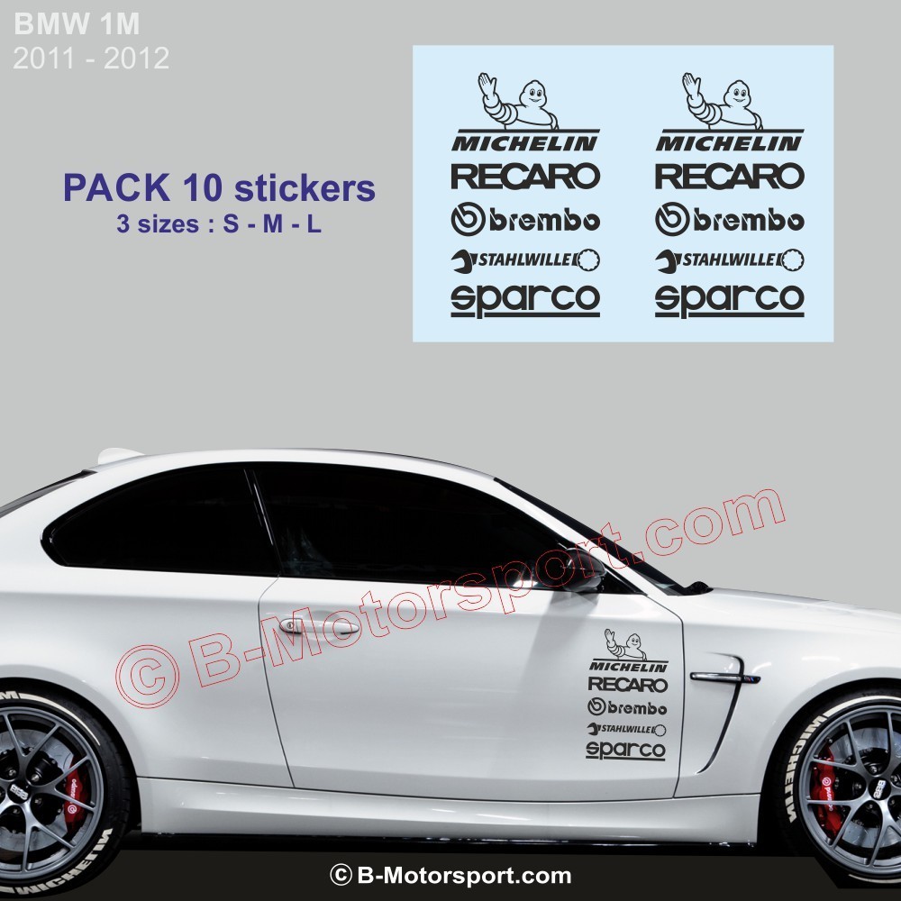 10er Pack Racing-Logo-Aufkleber für alle BMW
