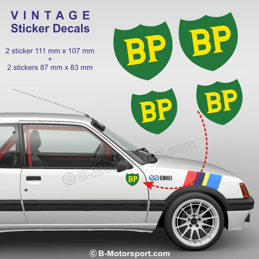 BP British Petroleum - Set of 4 vintage stickers
