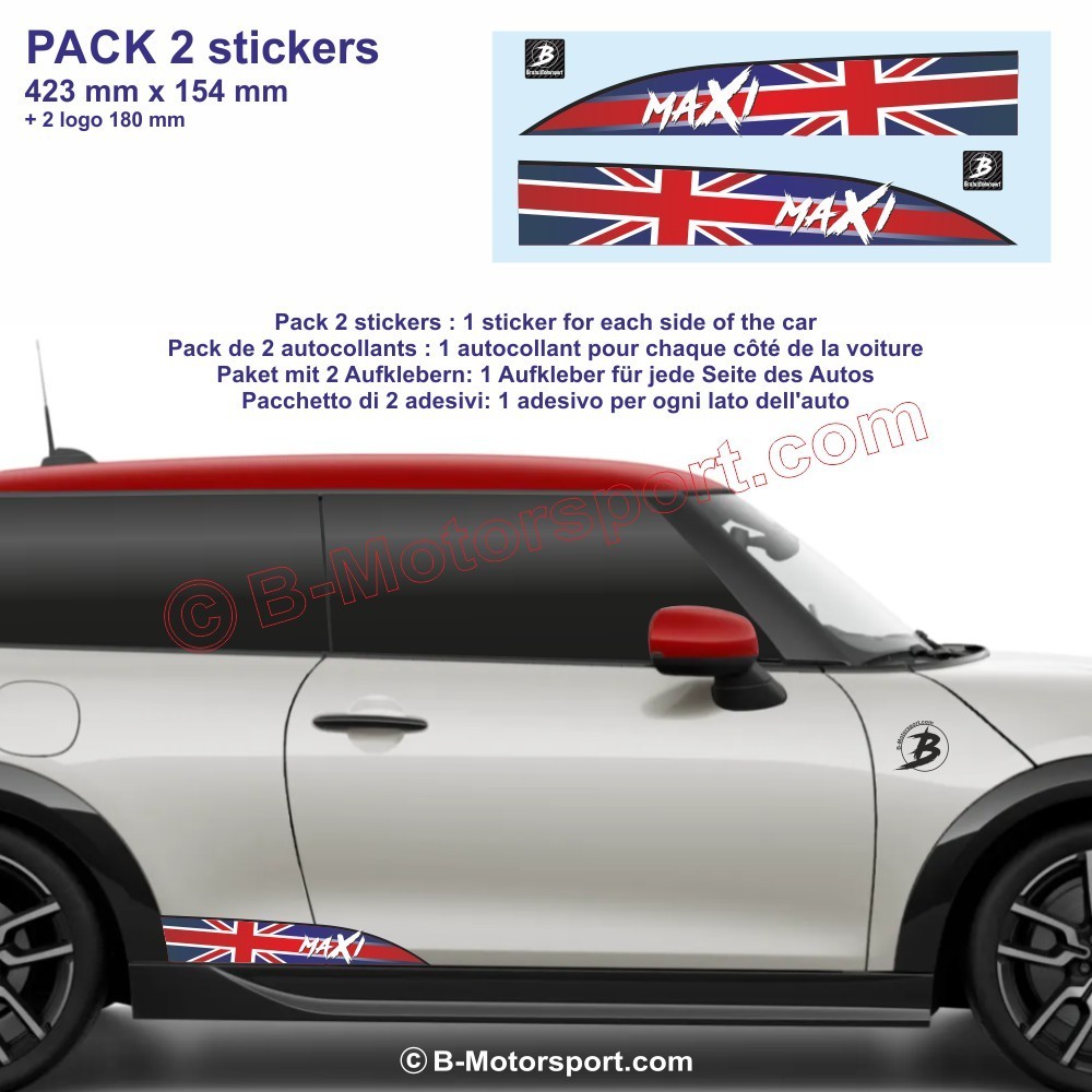 MAXI Union Jack per sottoporta per MINI Cooper e Countryman