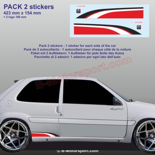 2 sticker pour bas de caisse compatible avec toutes Citroen