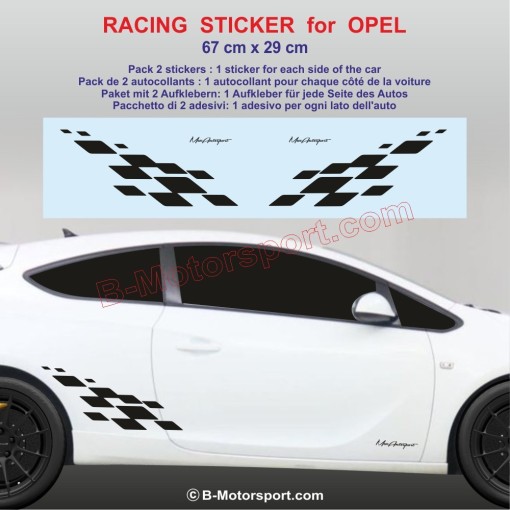 Adesivi MOTORSPORT per Opel Corsa Astra Mokka Frontera