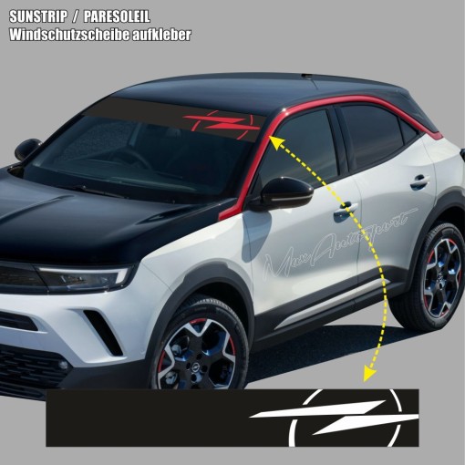 Parabrezza adesivo OPEL Motorsport per Astra Corsa Mokka Frontera
