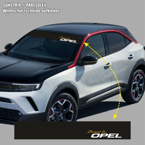 Parabrezza adesivo OPEL Motorsport bicolore per Astra Corsa Mokka Frontera