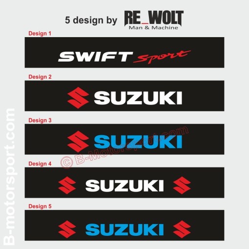 Windshield decal SUZUKI two-tone