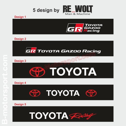 Windshield decal TOYOTA two-tone