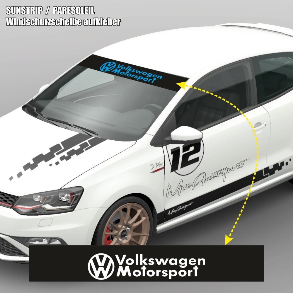 Parabrezza adesivo VOLKSWAGEN MOTORSPORT